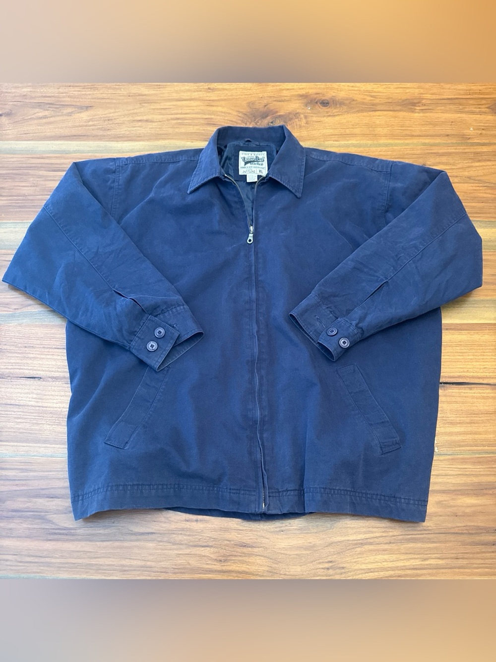Steve & Barry's Navy Zip-Front Bomber Jacket